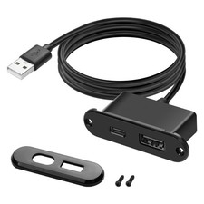 USB USB C Desk Power Grommet Outlet 5V/2A USB/Type-C Embedded Charging Port P...