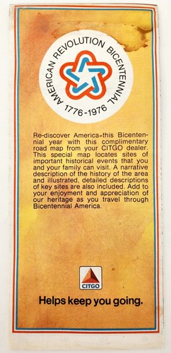 1976 Citgo Road Map Bicentennial Eastern US American Revolution Vintage 4 DWF10 - Picture 8 of 8