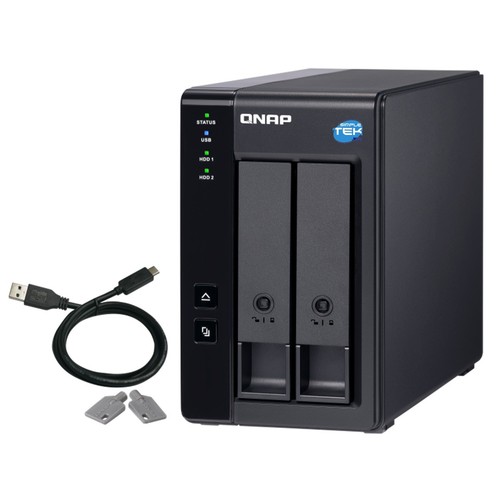 Qnap TR-002 DAS Storage 2-Bay SSD 240GB (2x120GB) RAID Dual 3.5" USB-C - Picture 3 of 6