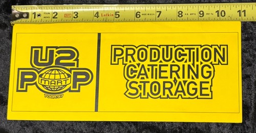 Original U2 Popmart 1997 Promo Card Production Catering Storage Please Read! - Picture 1 of 3