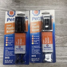 Permatex 84115 5-minute Plastic Weld Adhesive, 0.84 oz., Cream. 2 Pack🔥🔥🔥