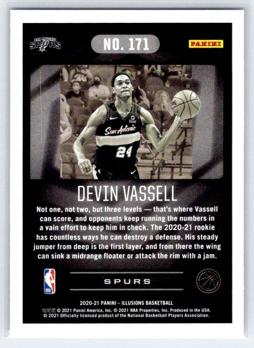 2020-21 Panini Illusions #171 Devin Vassell - Picture 2 of 2
