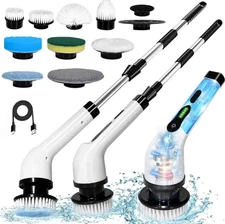 7 Heads Electric Spin Scrubber Cordless Bathtub Power Scrubber Rechargeable US