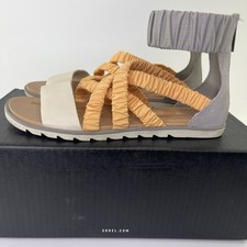 Sorel Women's Ella II Ankle Strap Flat Sandals Size 8
