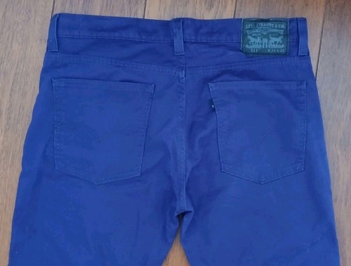 Levi's 511 Purple Chinos Jeans Slim Fit W34 L31.5 - Perfect Condition - Picture 5 of 14