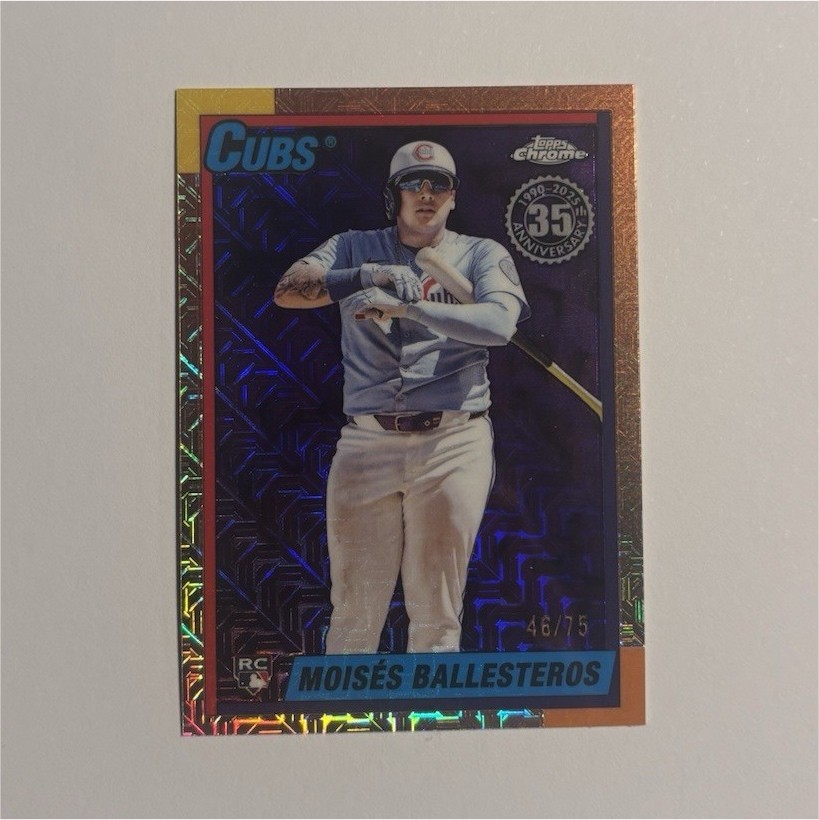 Topps 2025 Update Moises Ballesteros RC U90C-37 Purple Refractor /75