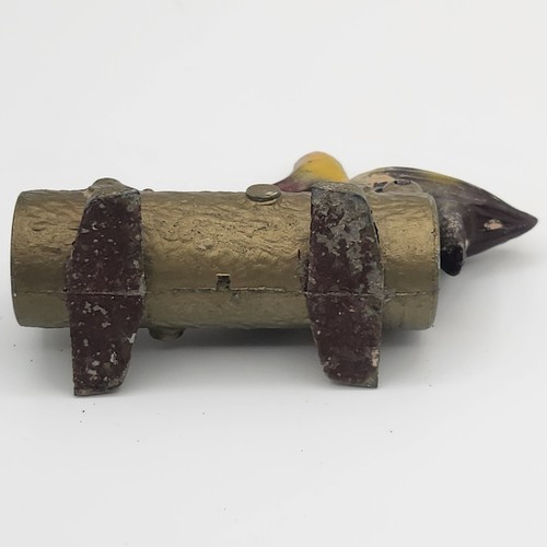Rare 1950’s Woodpecker on Log Metal Cast Iron Toothpick Holder Dispenser Read - Picture 12 of 12