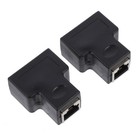  2 szt. złącze wtyczki Ethernet rozdzielacz internetowy złącze Ethernet