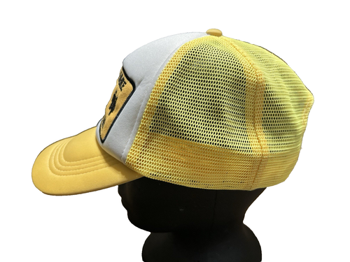 Homme + Femme Yellow Trucker Hat Cap Mesh Los Angeles OSFA Adj - Picture 2 of 6