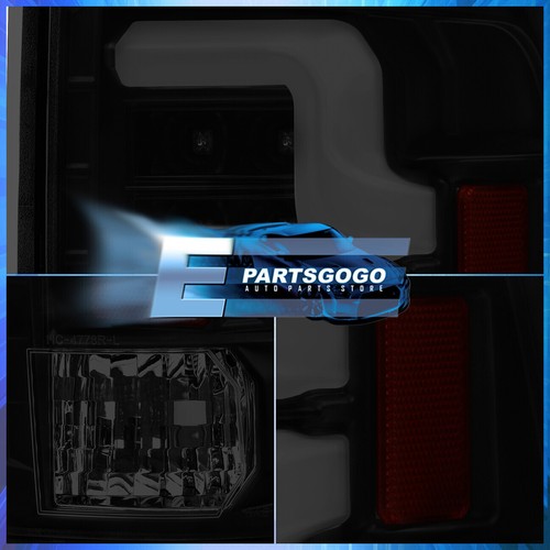 For 09-18 Dodge Ram 1500 / 10-18 2500 3500 Dark Smoke Tube LED Tail Lights Lamps - Picture 3 of 6