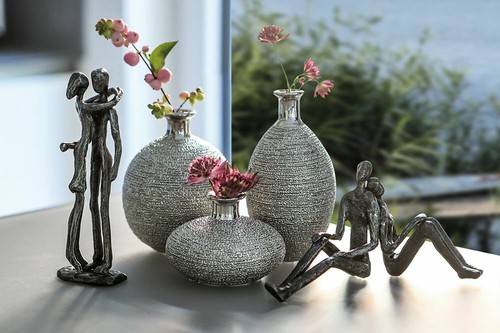 Dekofigur Eisenfigur Metallfiguren Liebespaar Love Skulptur Herz Eisen Skulptur - Bild 5 von 122