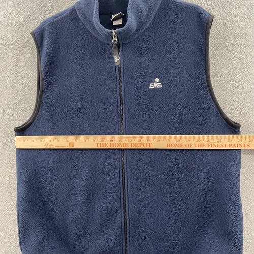ems made in usa blue fleece full zip made in usa vest polyester - Picture 5 of 9