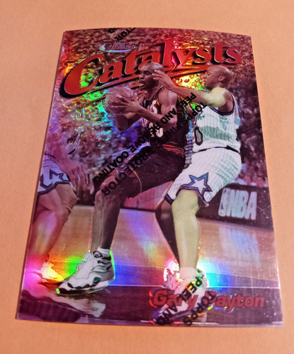 1997-98 Topps Finest Catalysts Gary Payton Refractor  #80 (w/peel) - Supersonics - Picture 1 of 3