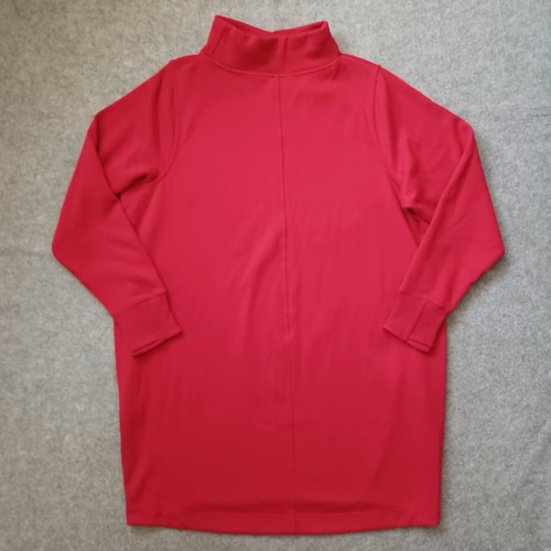 Athleta Cozy Karma Dress Womens 1X Candy Red Mock Neck Long Sleeve Zip Pockets - Picture 22 of 22