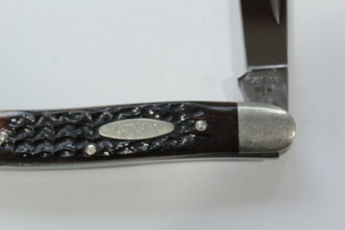 Vintage Case XX USA Folding Pocketknife 2 Blade 1 Dot #06247 Pen Red Bone - #B - Picture 2 of 10