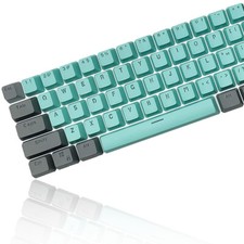 Cyan Gray Double Shot PBT Keycaps 106 OEM Shine Through for Cherry MX Keyboard