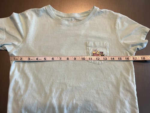 Vineyard Vines SS Pocket Tee T-Shirt Girls Large (14) Blue Happy Easter Whale - Picture 4 of 9