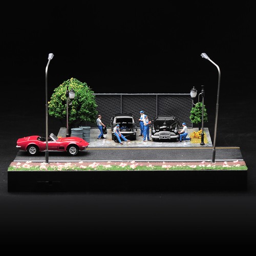 1/64 Sit On Tire Man Mini Doll Scene Props Figures Model Fit Cars Vehicle Toys - Picture 2 of 9