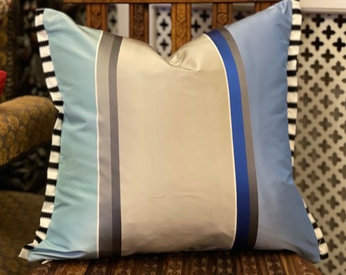 Designers Guild Fabric Mirafiore Silk Stripe Cushion Cover same front/reverse - Picture 11 of 11