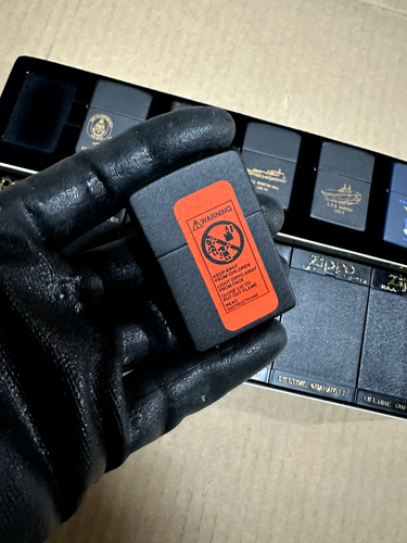 Lot of 6 Military Vintage Unfired Brand New 5 Black & 1 Blue Matte Zippo - Picture 6 of 8