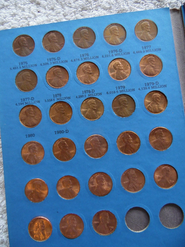 Lincoln Cents #3: 1975-1980 - Offizieller Whitman Münzordner, gefüllt mit Münzen - Bild 4 von 24