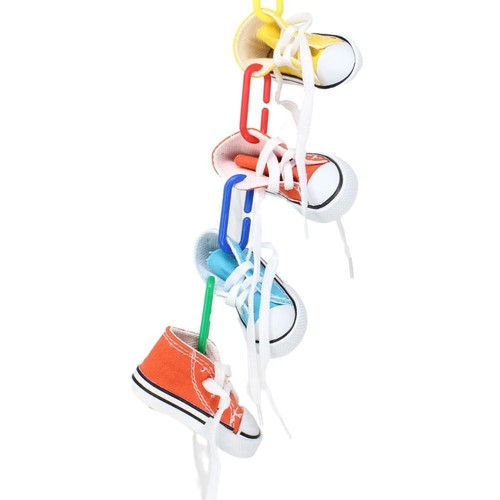 12Pk Mini Sneaker Bird Toy parrot craft cage craft toys cockatiel conure pet - Picture 4 of 10