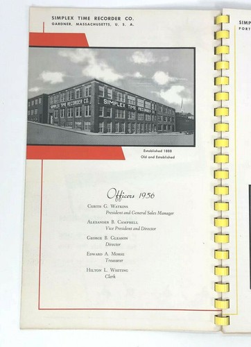 Simplex Time Recorder Trinidad Cruise Program 1956 Gardner Mass Curtis Watkins - Picture 5 of 12
