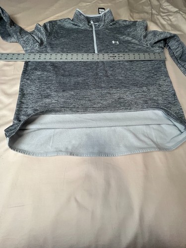 Under Armour Cold Gear Mens 1/2 Zip Long Sleeve Fleece Silver Sz US XXL New - Picture 5 of 9