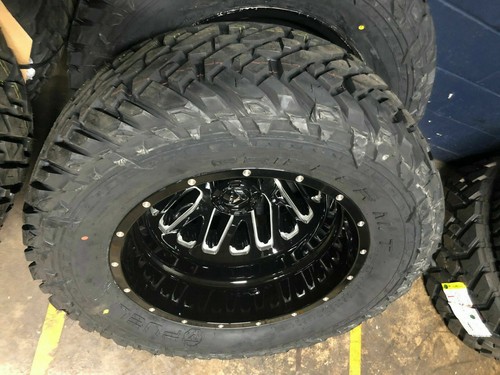 6) 20" Fuel D581 Dually Triton Wheels 35" MT Tires Package 8x6.5 Dodge Ram 3500 - Picture 2 of 7