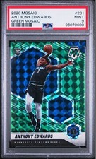 2020 Mosaic Anthony  Edwards Green Mosaic RC PSA 9