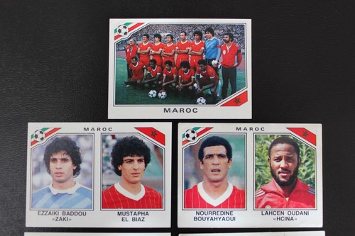 ♠ PANINI WM WC MEXICO 86 1986 ♠ 9* MAROC set ♠ - Picture 2 of 5