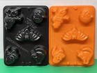 Vintage Jello Jigglers Molds Lot Halloween Themed Shapes Jell-o Cat Bat Ghost