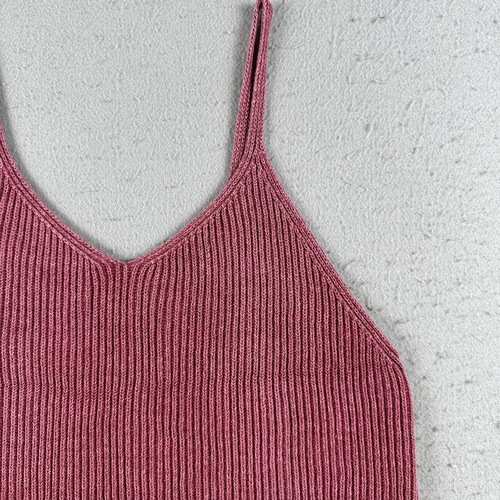 Outerknown Tank Top Women’s Large Red Knit Cotton V Neck Sleeveless - Picture 11 of 16