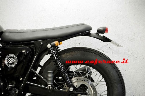 Faro moto nero posteriore TEXAS lente rossa luce targa OMOLOGATO base in metallo - Imagen 3 de 6