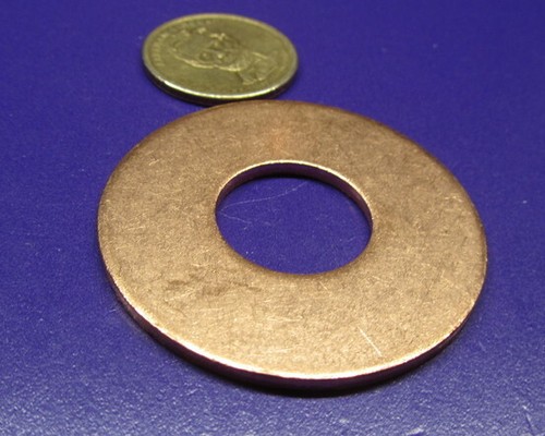 110 Copper Round Washer, 3/4" Screw Size, 2.00" OD, 2 Pcs - Picture 13 of 15