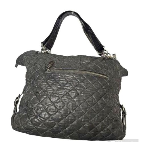 Bolso Hobo Acolchado Tiffany & Fred Doble Cremallera Bolsillos Bolso de Hombro Cartera Gris - Imagen 9 de 13