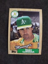 1987 Topps #68 Tony LaRussa Manager Baseball Card Oakland Athletics