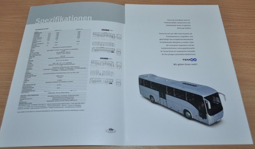 Folleto turco de autobús interurbano Temsa Safari - Imagen 2 de 3