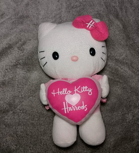 Seltenes Sanrio Hello Kitty Harrods rosa Herz limitierte Auflage Plüschtier Stofftier - Bild 13 von 24