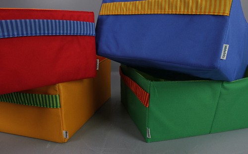 Wehrfritz & Jako-o 4 Aufbewahrungsboxen 35 x 29 x 15cm bunte Boxen Kisten B2-BB - Bild 4 von 6