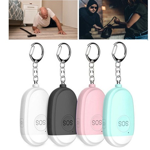 130dB Personal Safety Alarm Keychain Attack Emergency Security LED Rechargeable - Picture 1 of 18
