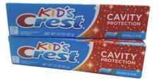 Crest🦷(Pack of 2) Kids Cavity Toothpaste Fun Bubblegum Anticavity 2.2oz 