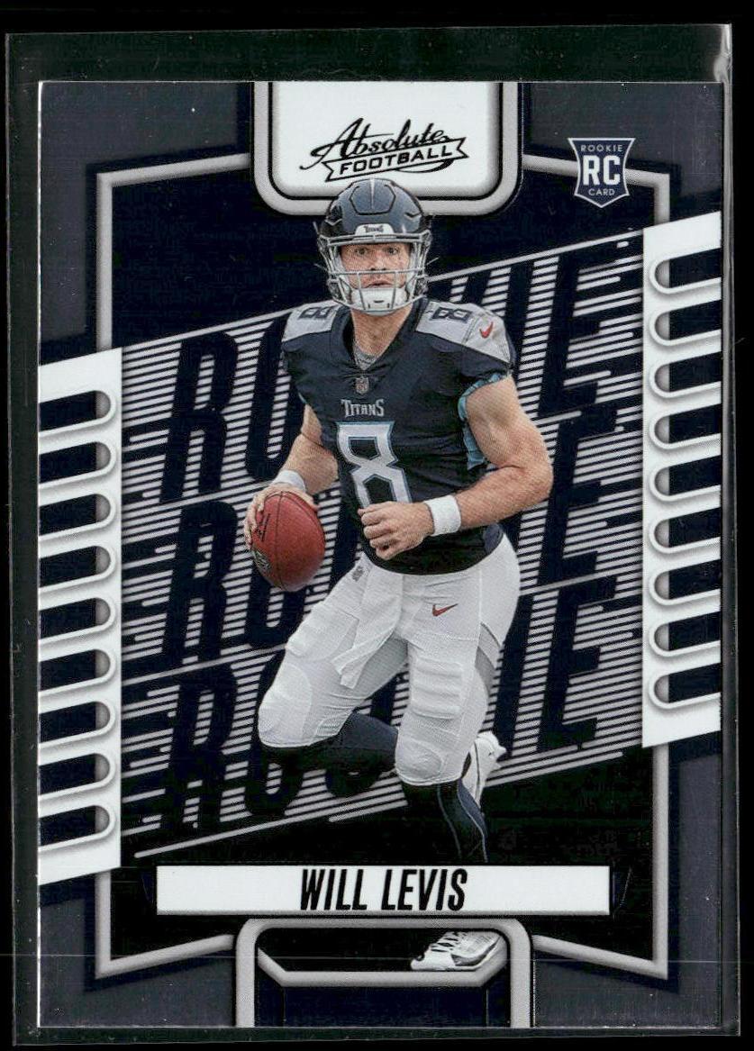 Will Levis 2023 Panini Absolute Football #114 RC Black Foil Tennessee Titans