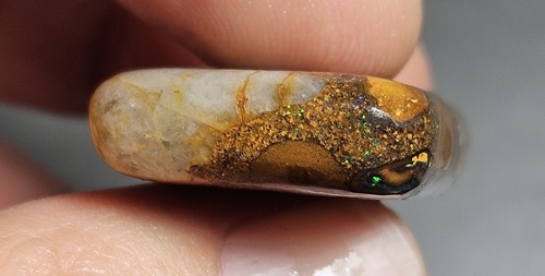 Boulder Opal Rub Blue Matrix Koroit Lapidary 38.3 Cts Boulder Opal With Quartz - Imagen 15 de 18