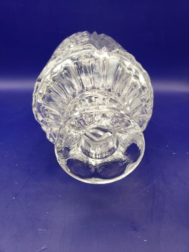 MCM Cut Lead Crystal Barrel Shape Decanter with Stopper Stars Vintage - Picture 6 of 8