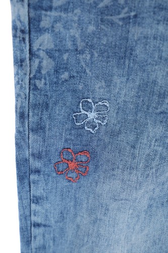 CECIL Moonwashed Skinny-Jeans Stickereien W26 L32 denimblau NEU - Bild 3 von 5