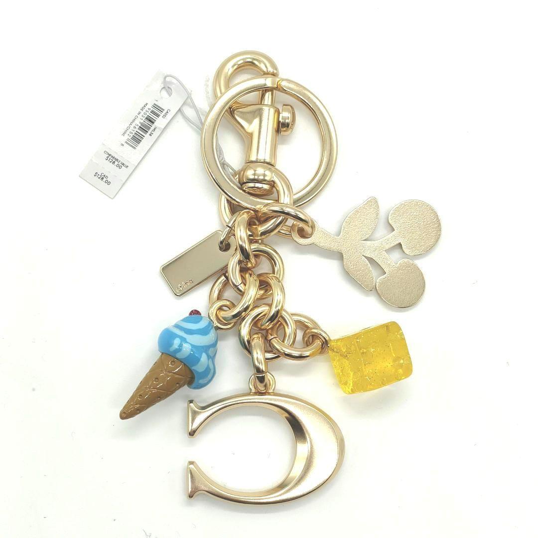 COACH Signature Mix Keychain Bag Charm CA052 NEW | eBay