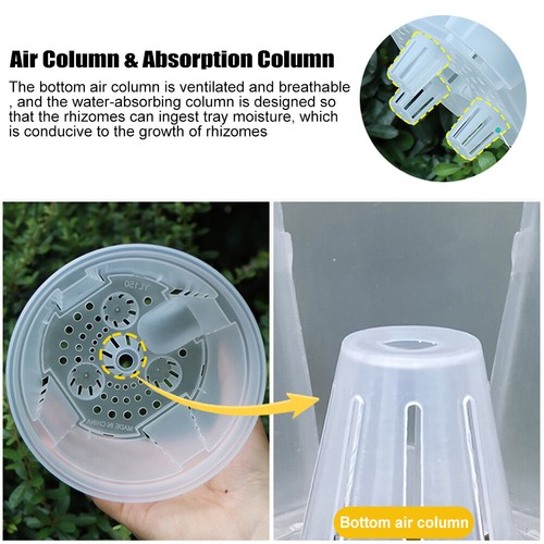 1-20X Self Watering Plant Pots Indoor Plant With Deep Reservior&Drainage Holes - Picture 7 of 15