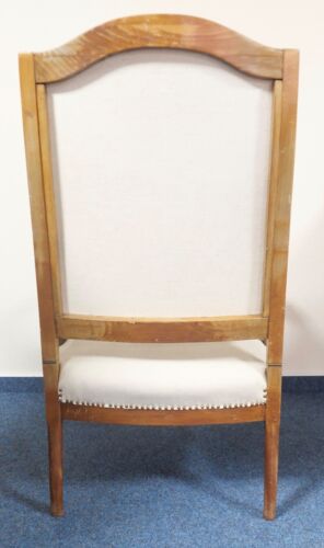 antik Ohrenbackensessel um 1860 Stuhl Sessel Eiche creme - Bild 3 von 12
