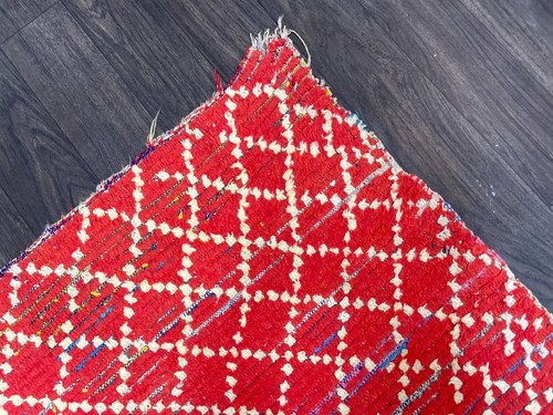 Vintage 3x7 Geometric Moroccan Hand-knotted Area Rug Unique Tribal Carpet - Picture 15 of 15